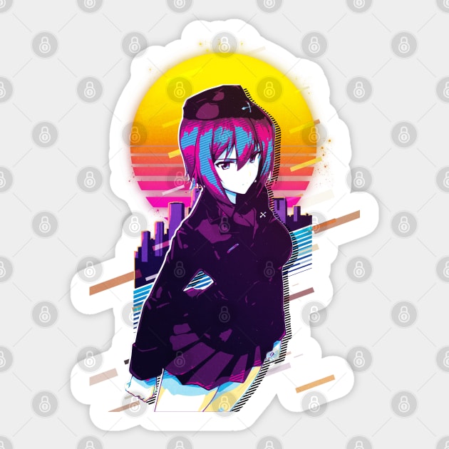 Girls und Panzer - Maho Nishizumi Sticker by 80sRetro